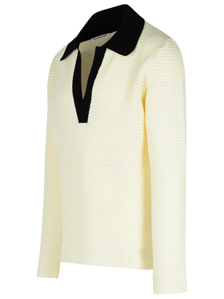 Jil Sander White Cotton Polo Shirt