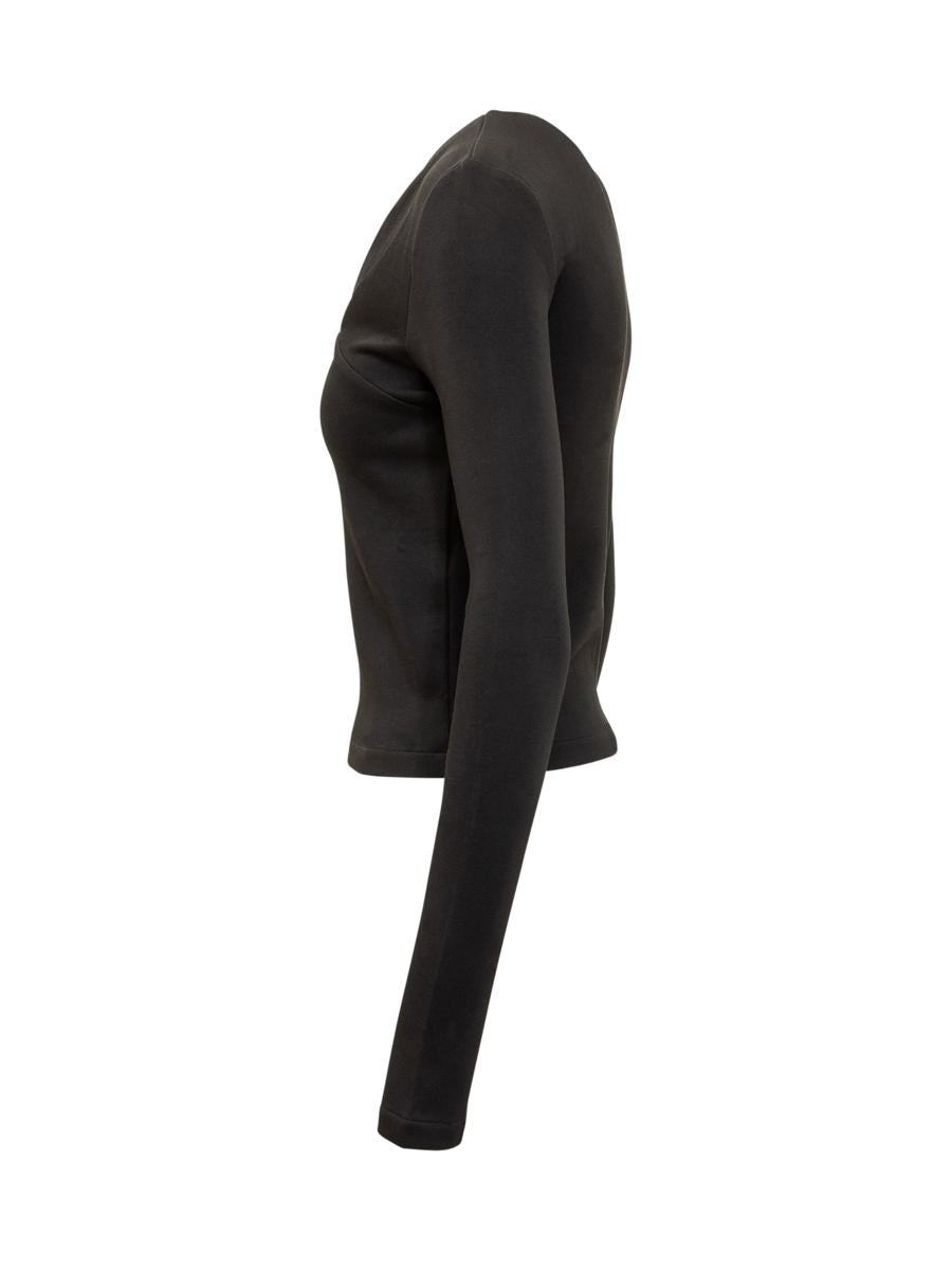 Iro Iro Black Top With Crossover Neckline