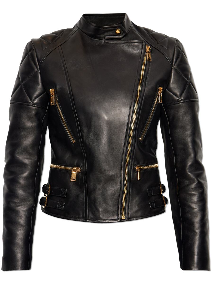 Versace Lambskin Leather Jacket Clothing