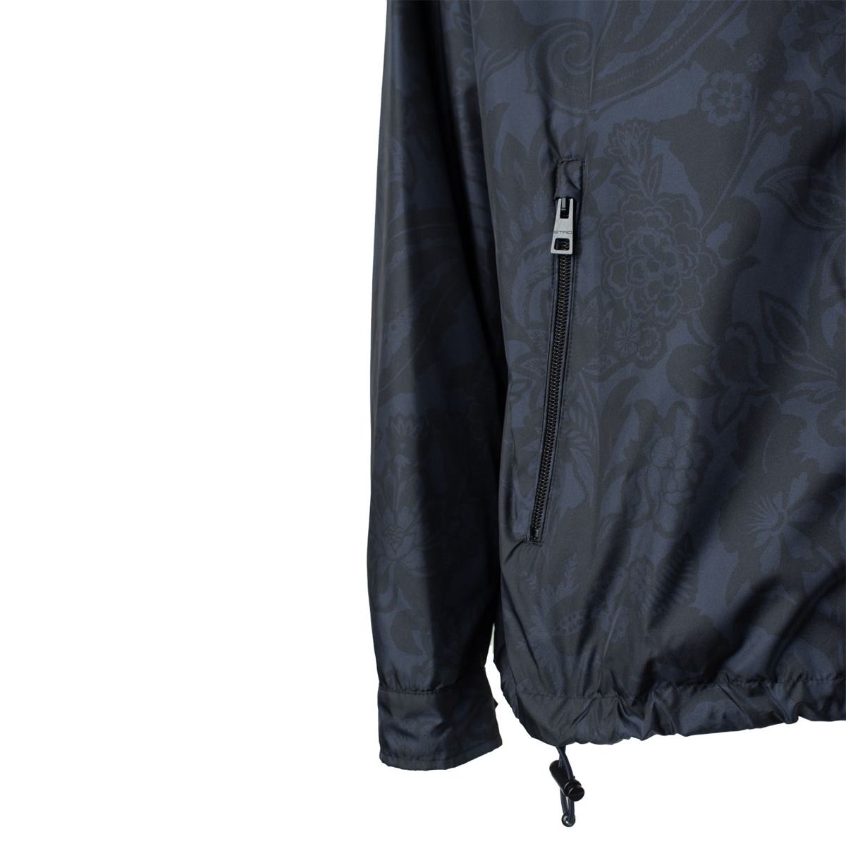 Etro Blue Patterned Windbreaker Jacket