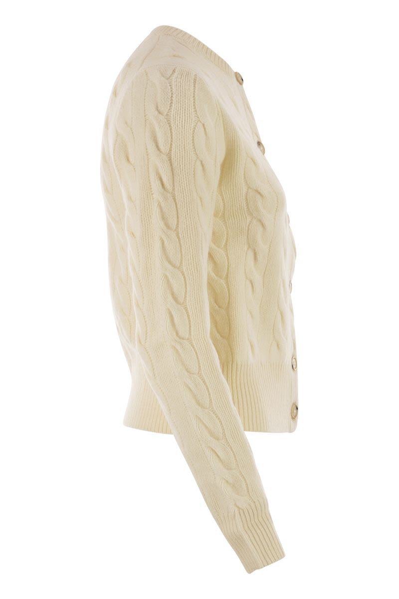 Polo Ralph Lauren Wool And Cashmere Cable Knit Cardigan