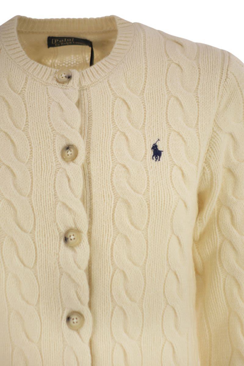 Polo Ralph Lauren Wool And Cashmere Cable Knit Cardigan