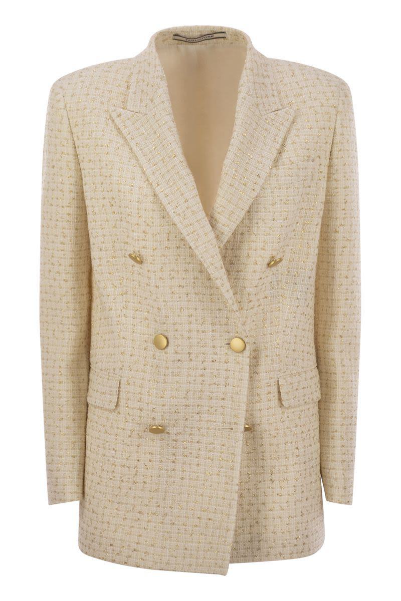 Tagliatore Double-Breasted Cotton-Blend Blazer