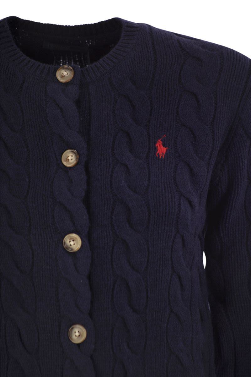 Polo Ralph Lauren Wool And Cashmere Cable Knit Cardigan