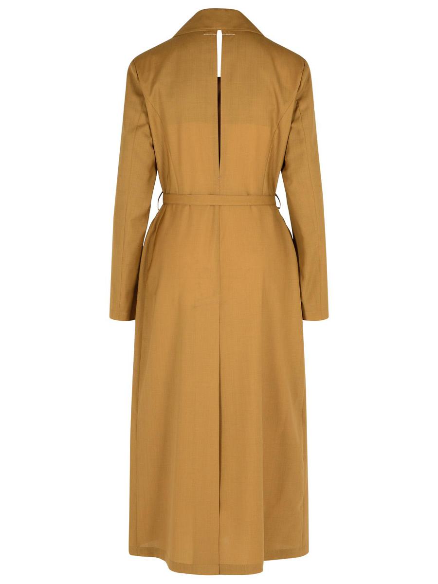 MM6 Maison Margiela Beige Wool Trench Coat