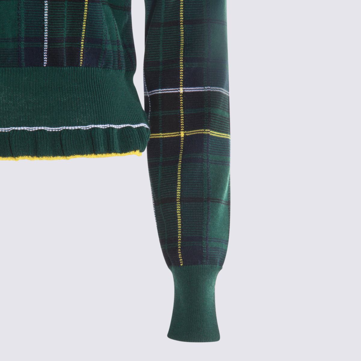 Alexander McQueen Dark Green Wool Knitwear