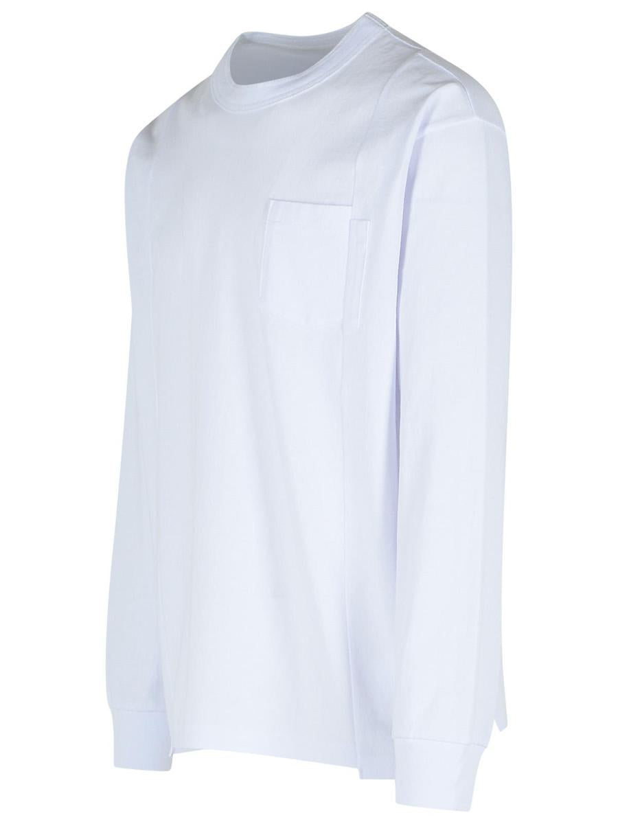 Sacai White Cotton T-Shirt