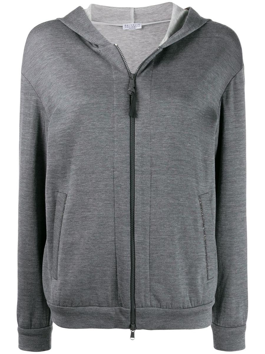 Brunello Cucinelli Cotton And Silk Blend Hoodie
