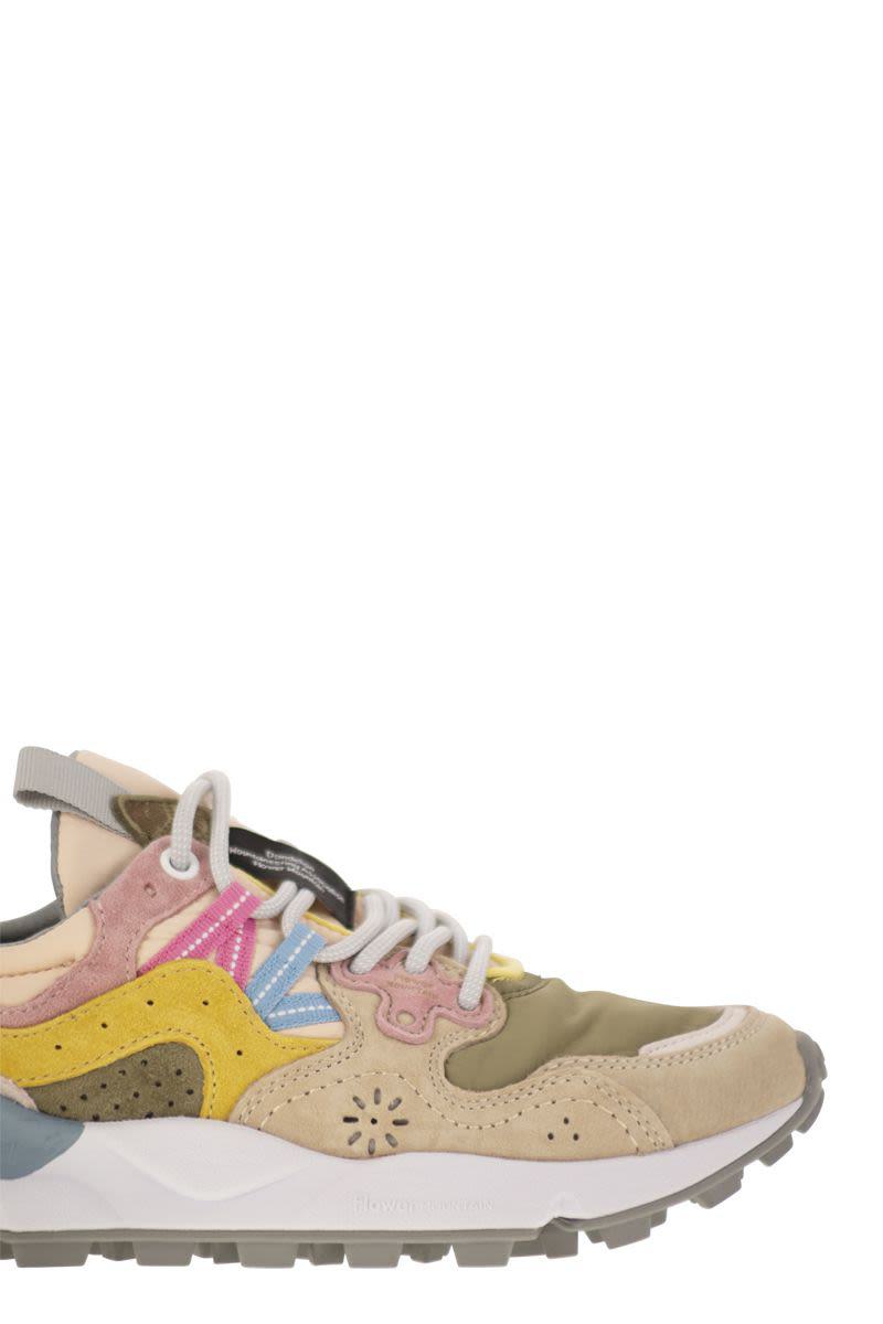 Flower Mountain Yamano 3 - Sneakers In Suede And Technical Fabric