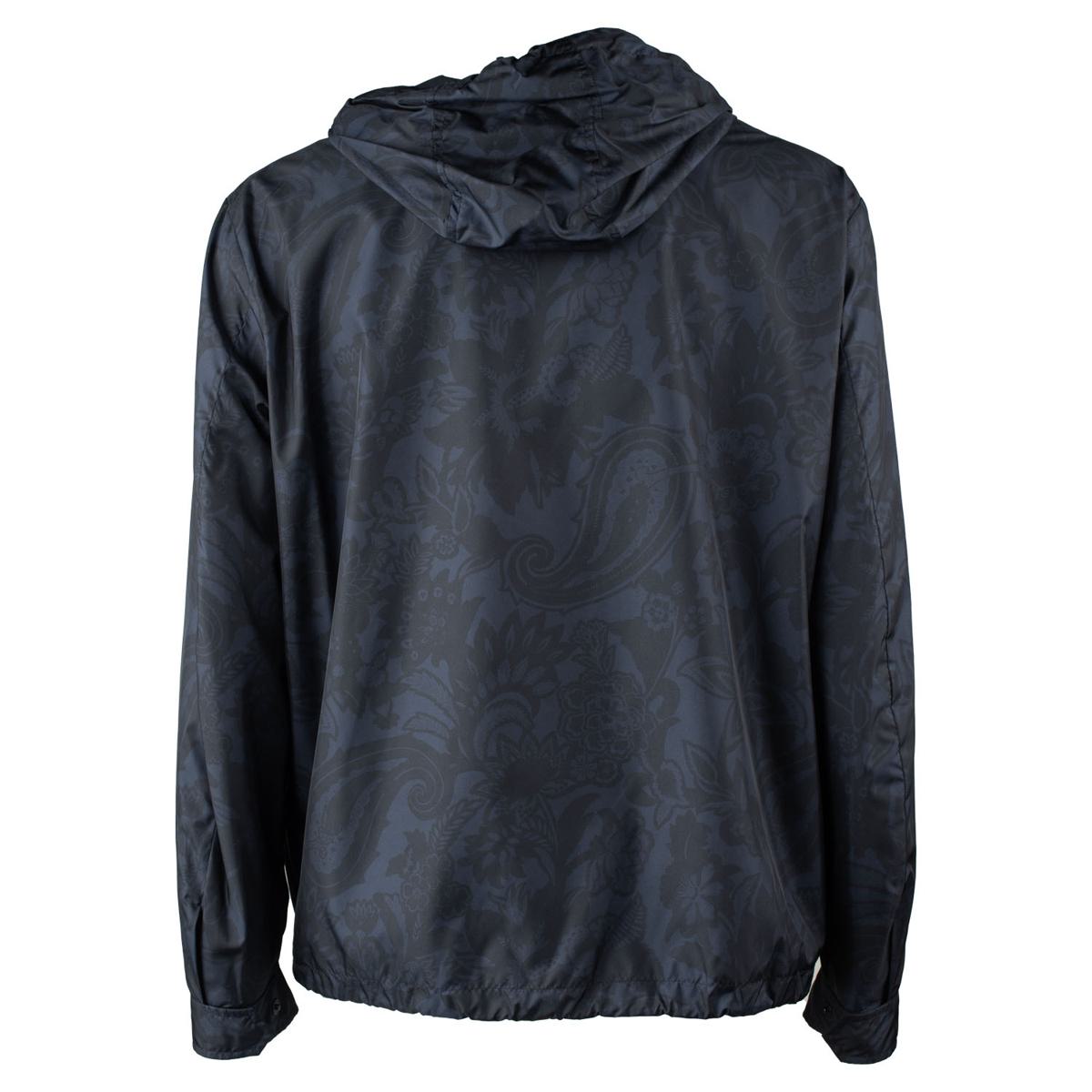 Etro Blue Patterned Windbreaker Jacket