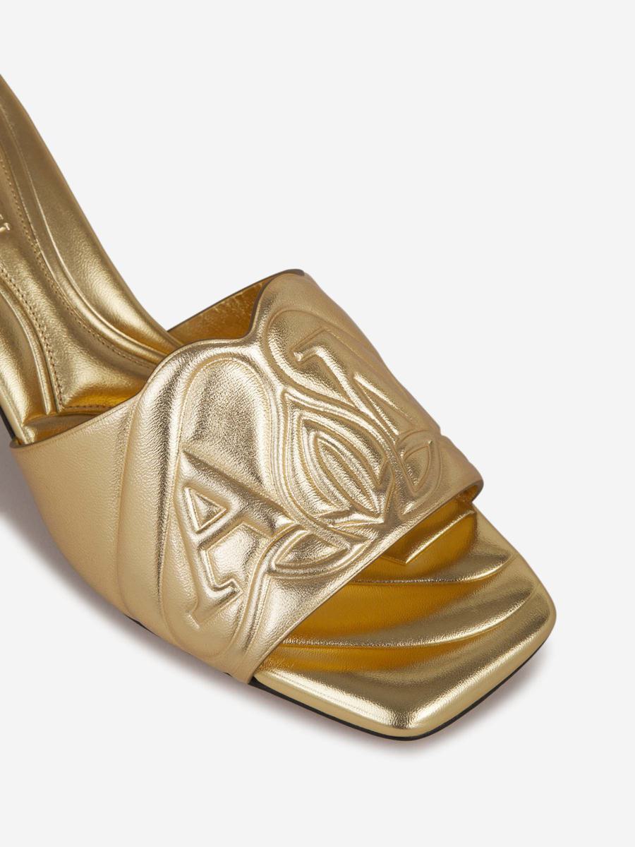 Alexander McQueen Logo Leather Sandals