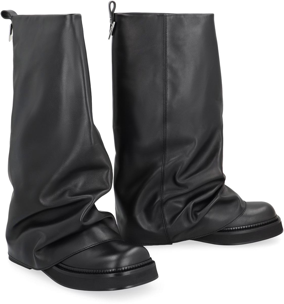 The Attico Robin Combat Leather Boots