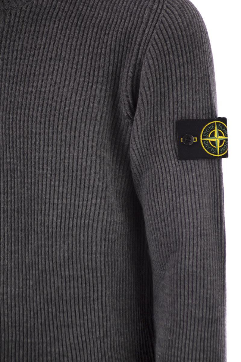Stone Island Crew-Neck Jumper With Ribbed Edges
