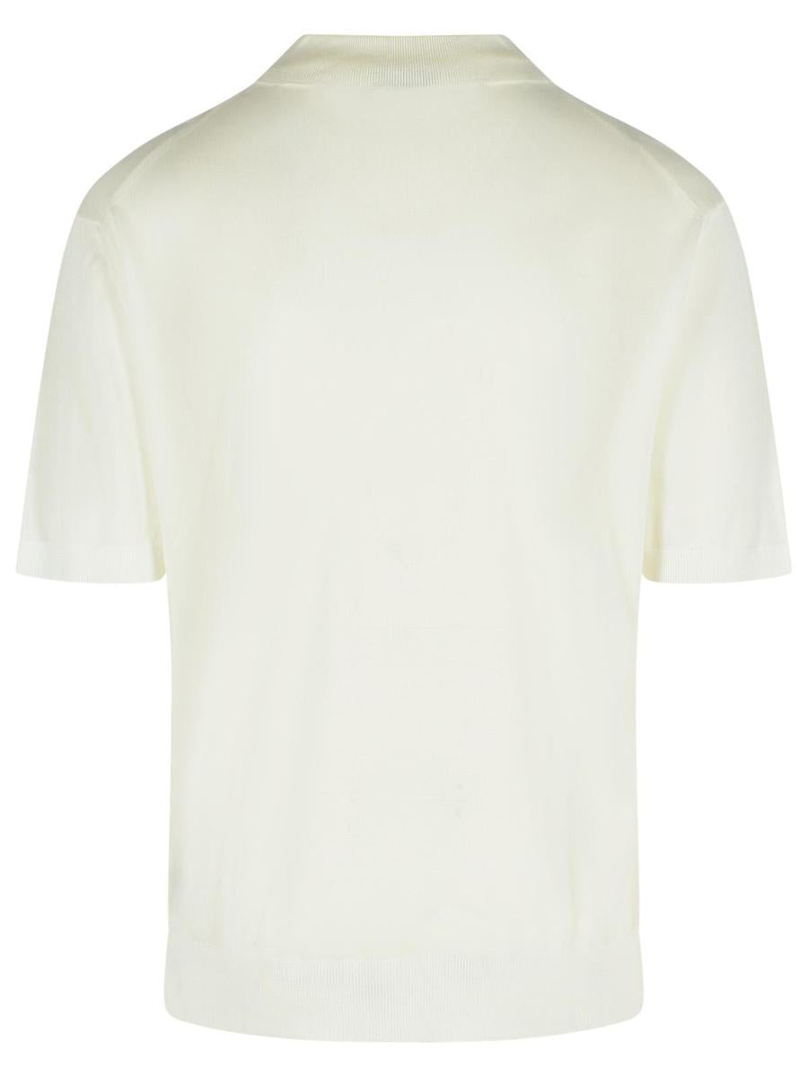 Laneus Polo Shirt In Lyocell Cream