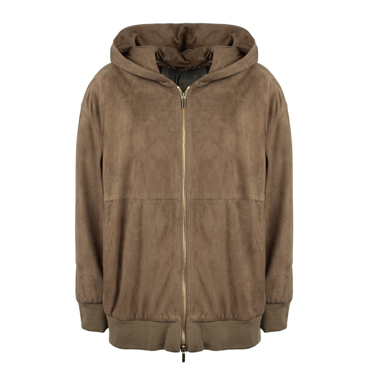 Max Mara Suede Hooded Jacket