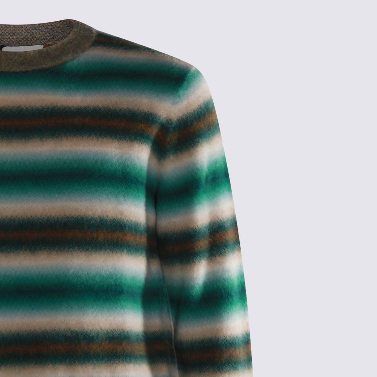 Piacenza 1733 Multicolor Green Wool Knitwear