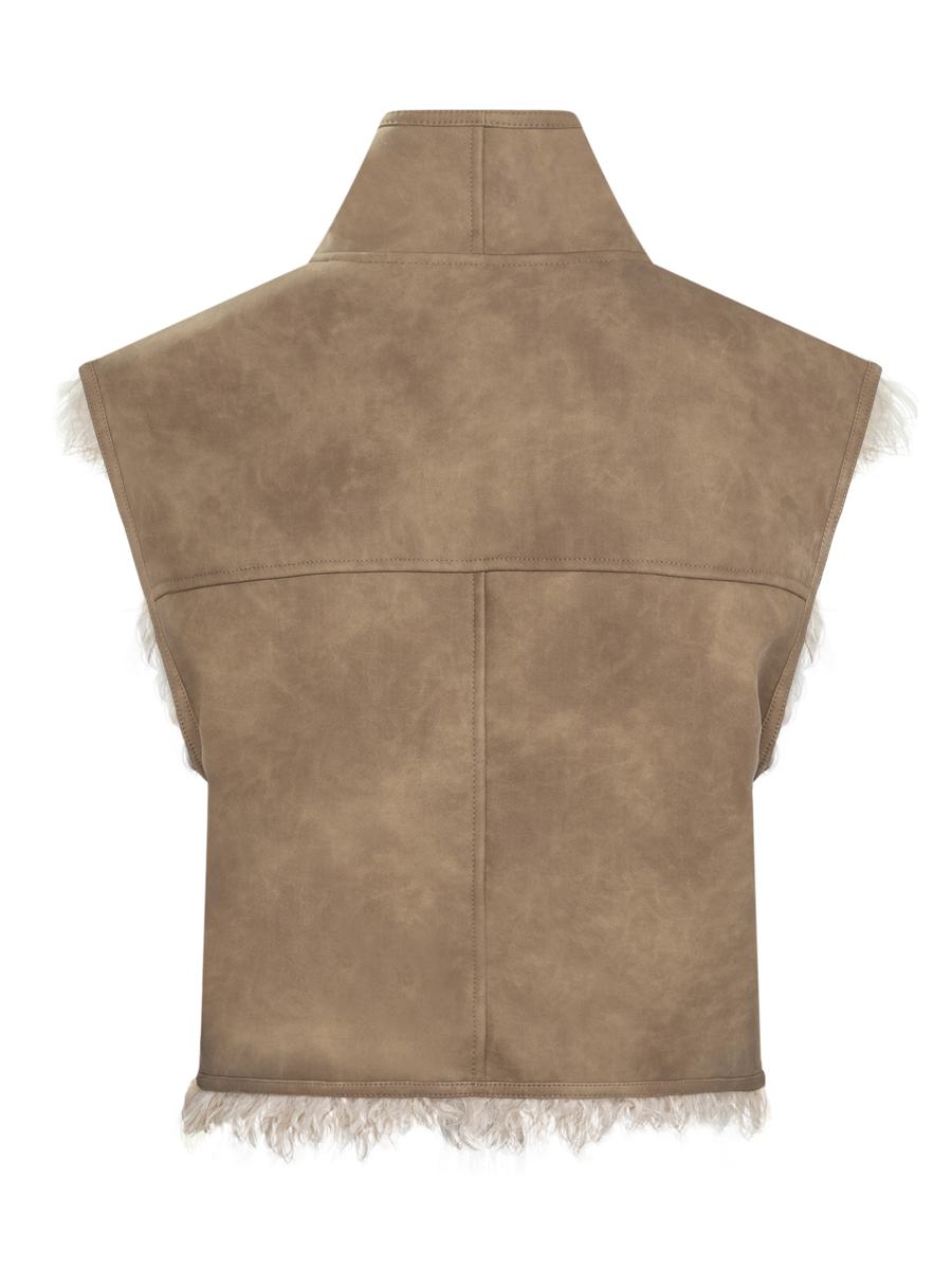 Isabel Marant Étoile Shearling Vest With High Collar Isabel Marant Étoile