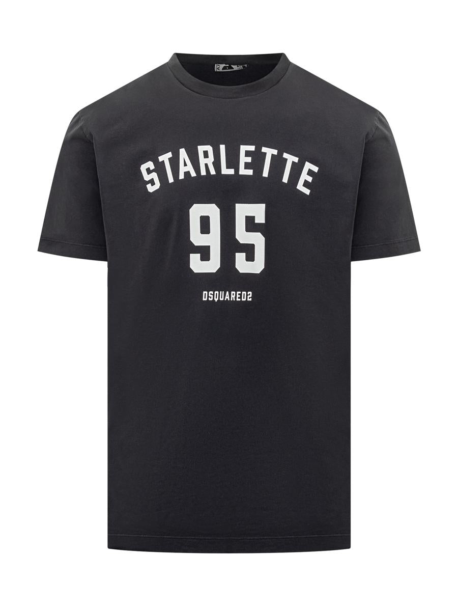 DSQUARED2 Black Starlette 95 T-Shirt With Dsquared2 Logo