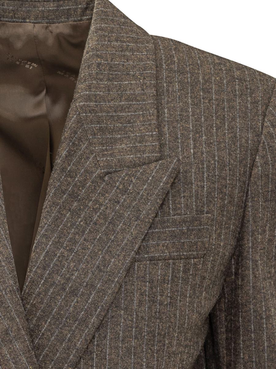 Isabel Marant Isabel Marant Double-Breasted Blazer In Striped Wool