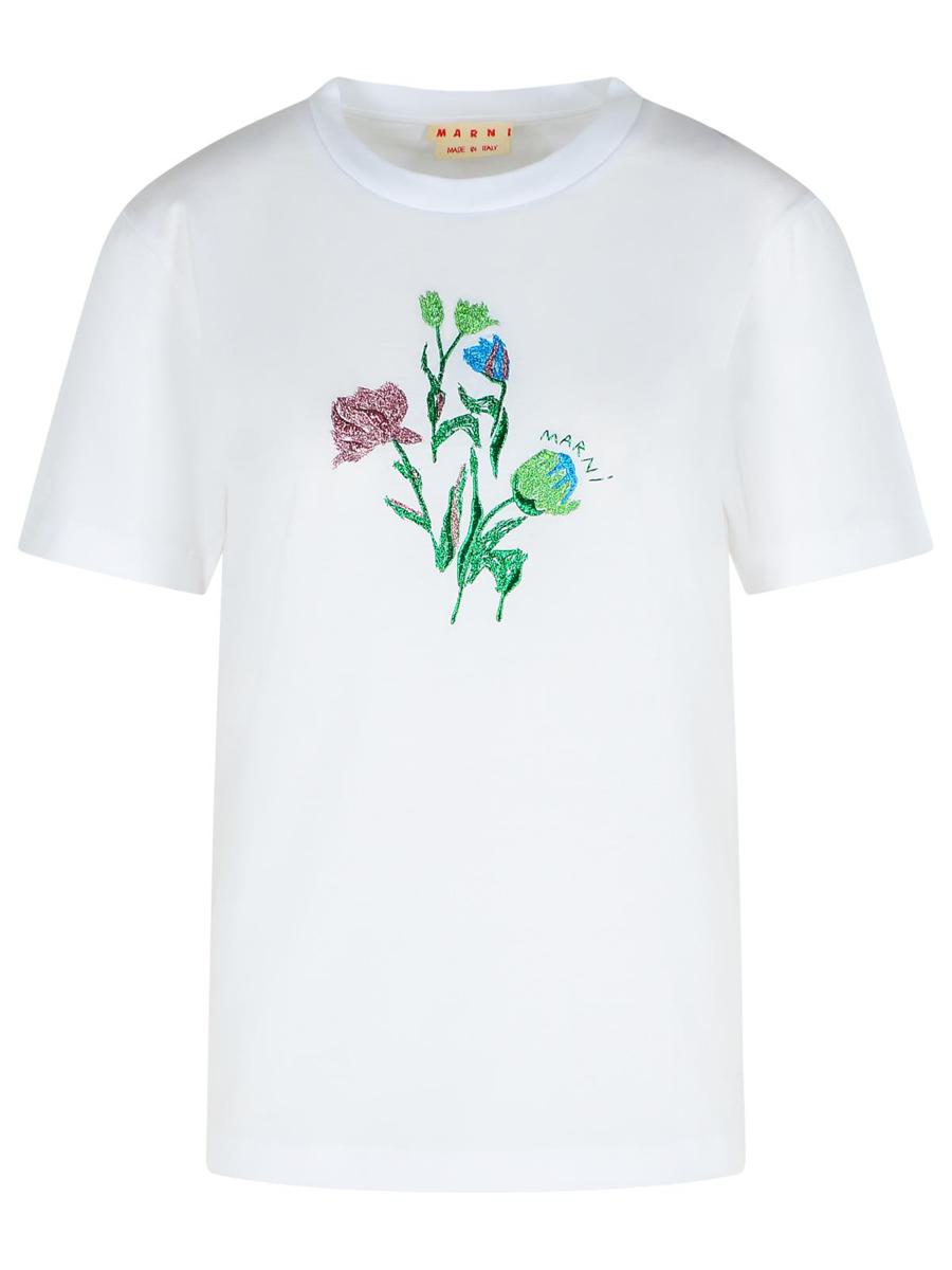 Marni White Cotton T-Shirt