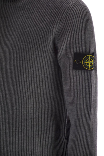 Stone Island Finely Ribbed Turtleneck Sweater