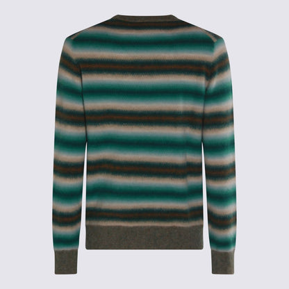 Piacenza 1733 Multicolor Green Wool Knitwear