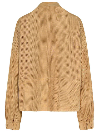 Bully Beige Leather Jacket
