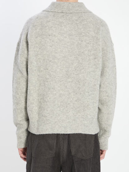 Polo In Alpaca And Wool
