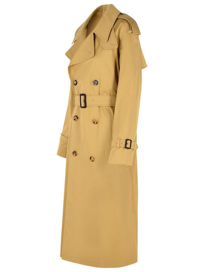 Burberry Beige Cotton Blend Trench Coat