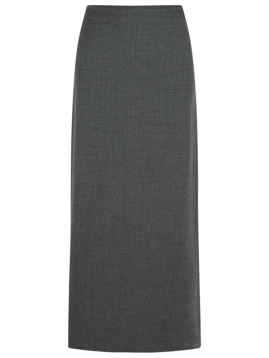 Loulou Studio 'Samos' Graphite Virgin Wool Skirt