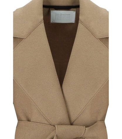 Harris Wharf London Camel Coat With Belt