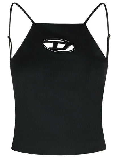 Diesel 'Wilit' Black Polyester Blend Tank Top