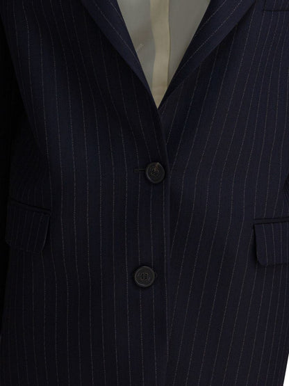 Golden Goose Single-Breasted Pinstripe Blazer Jacket