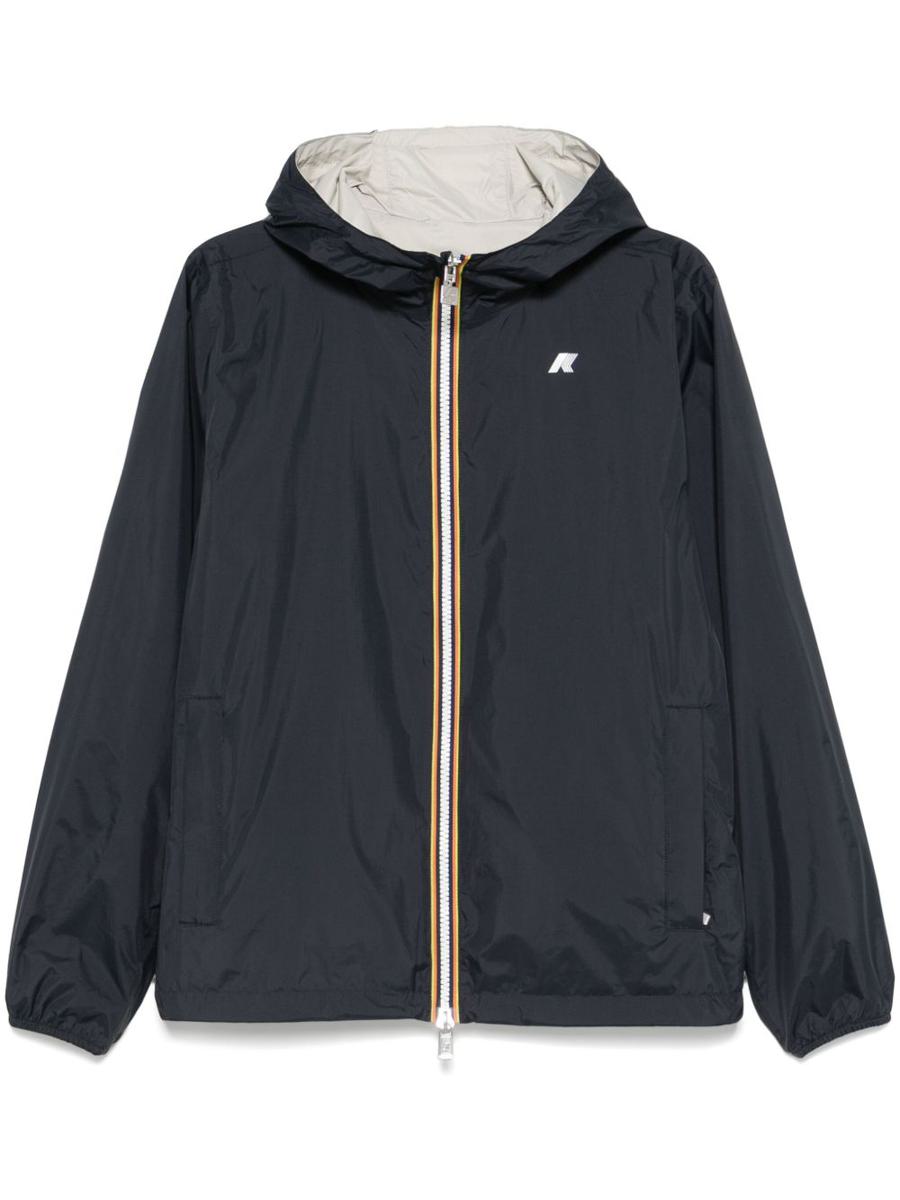 K-Way Blue 'Jake Plus' Jacket With Logo