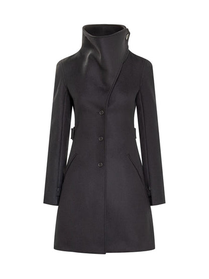 Courrèges Courrèges Wool Coat With Asymmetrical Collar