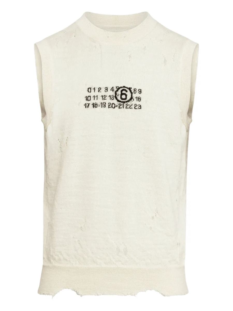 MM6 Maison Margiela Sleeveless Top With A Distressed Look