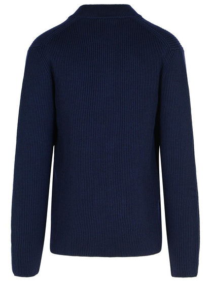 Dolce & Gabbana Navy Virgin Wool Sweater