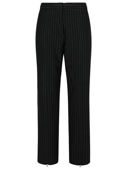 Ganni Black Viscose Blend Trousers