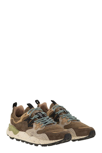 Flower Mountain Yamano 3 - Suede And Fabric Sneakers