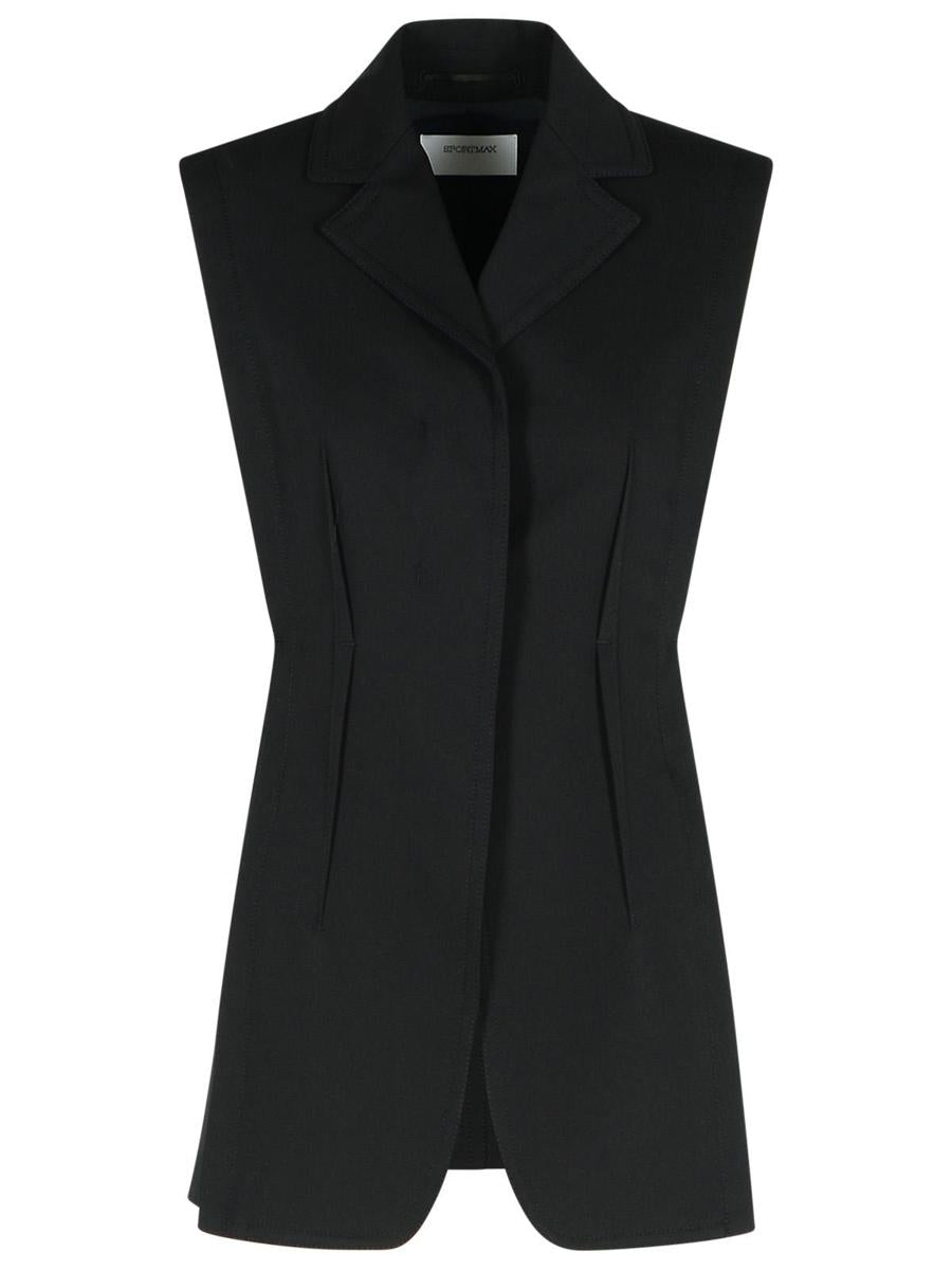 Sportmax 'Oca' Black Cotton Vest