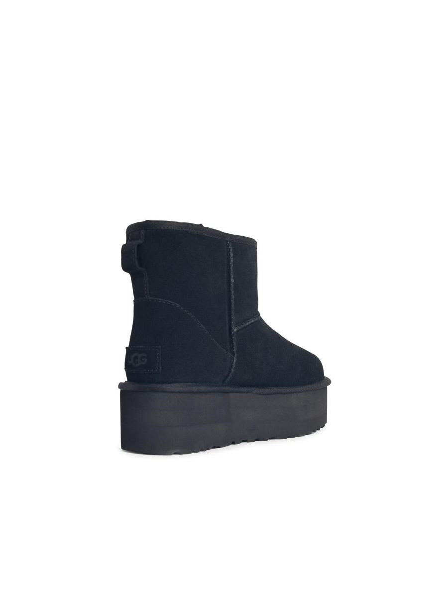 UGG 'Classic Mini Platform' Black Suede Boots