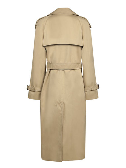 Burberry Beige Cotton Blend Trench Coat
