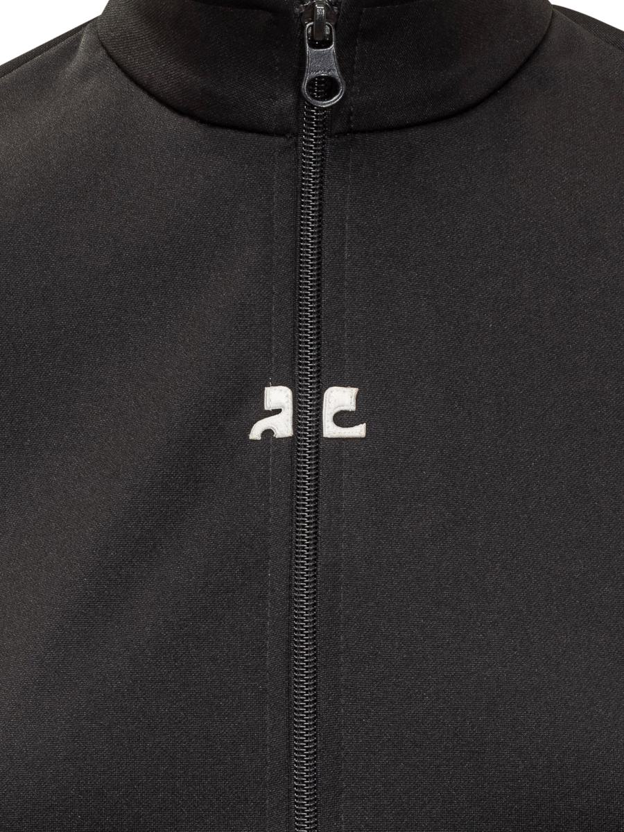 Courrèges Black Courrèges T-Shirt With Zipper
