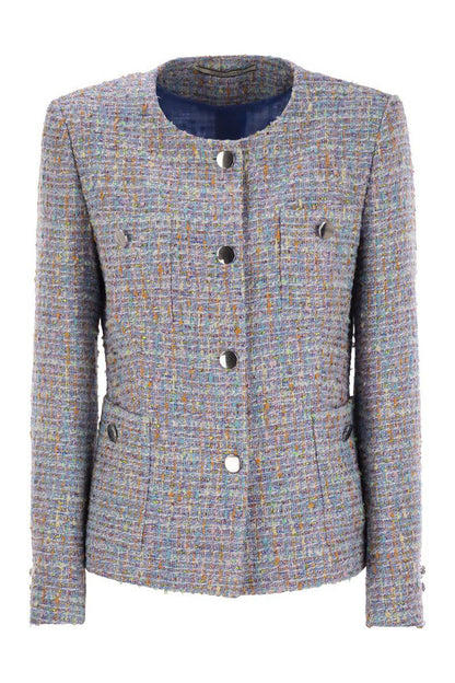 Tagliatore Crew-Neck Jacket With Front Pockets