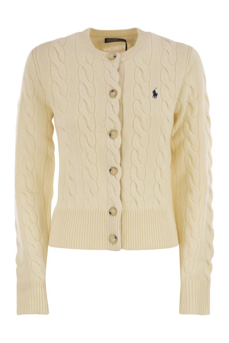 Polo Ralph Lauren Wool And Cashmere Cable Knit Cardigan