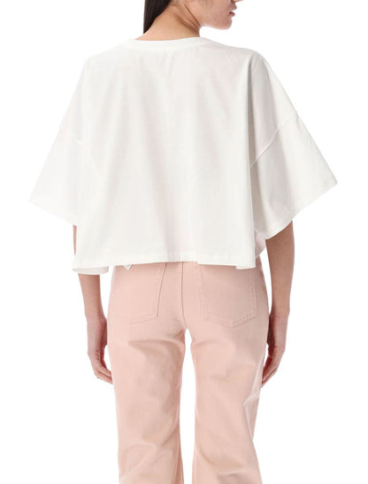 Chloé Oversized Cropped Logo T-Shirt