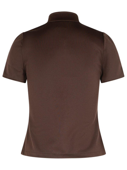 Courrèges Brown Polyester T-Shirt
