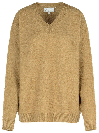 Maison Margiela Beige Wool Blend Sweater