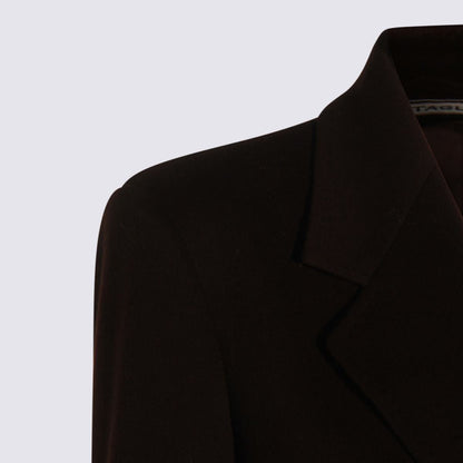Tagliatore Dark Brown Wool Coat