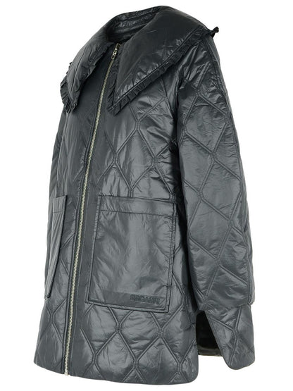 Ganni 'Shiny' Black Nylon Jacket